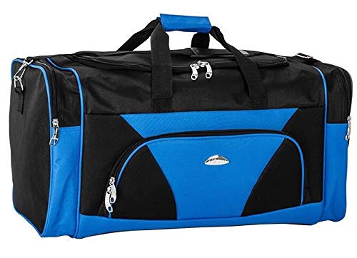 Ezzyrol Holdall Duffel Bag in Black n Blue