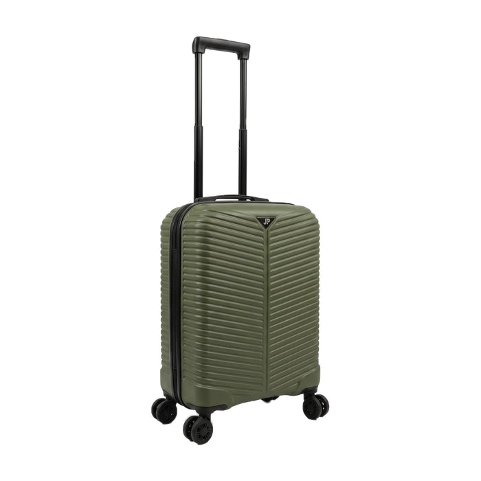 Ribbed hard shell suitcase in Army Green