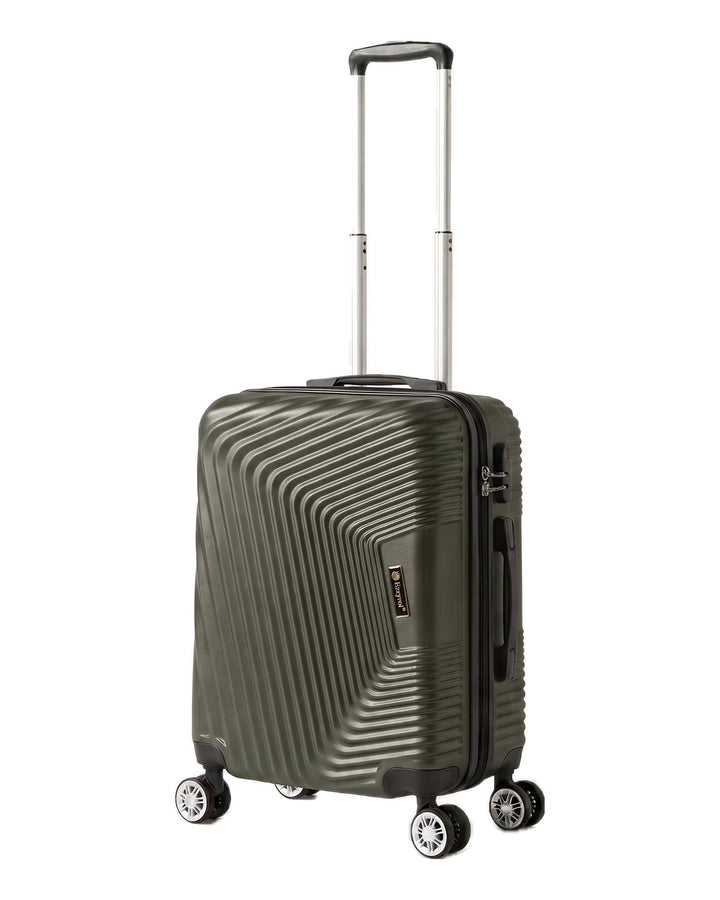 Ezzyrol Grays ABS Hard Shell Suitcase, Cabin 20 inch in Army Green