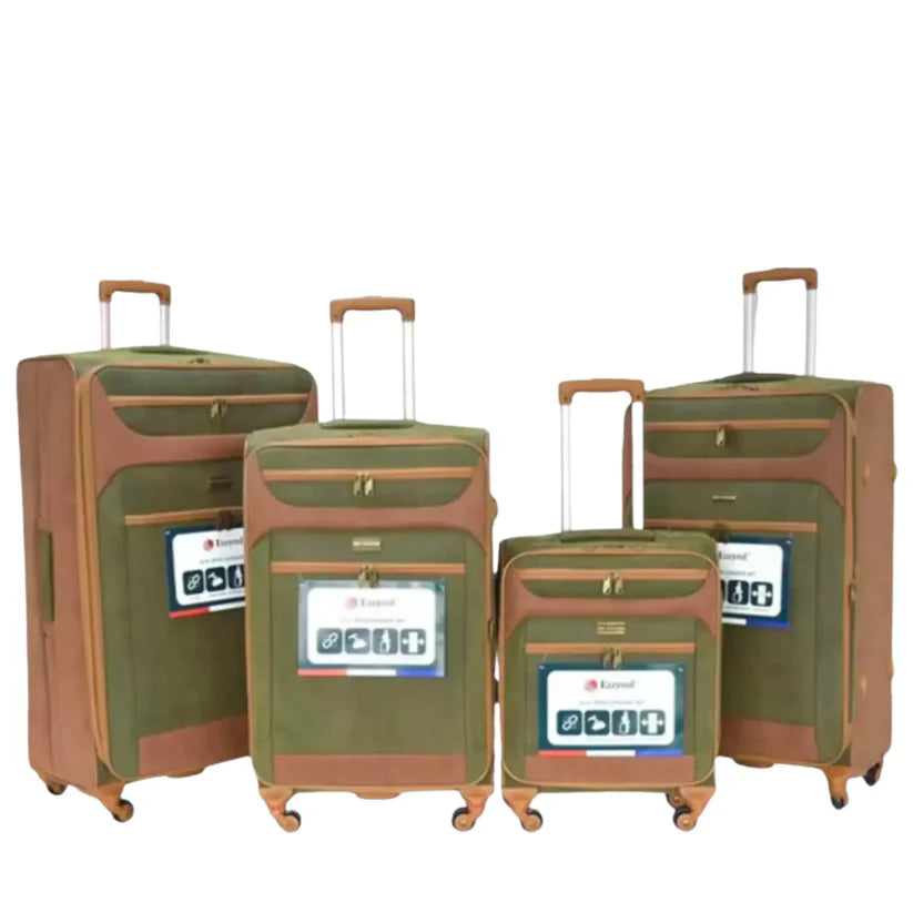 Ezzyrol 4-Piece Soft Shell Luggage Set – Cabin Suitcase