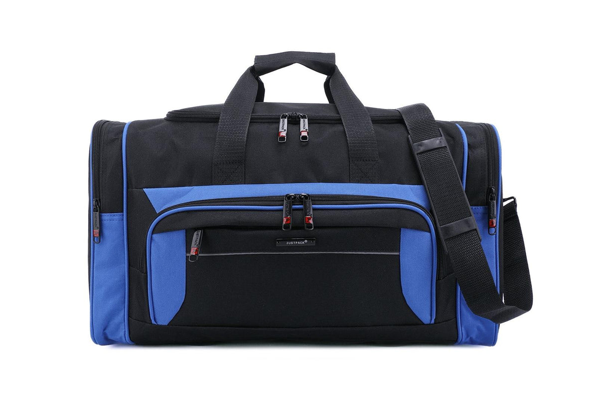 JUSTPACK Travel Duffel Bag - Holdall with Tablet & Wet Pockets, in blue, 18" inch