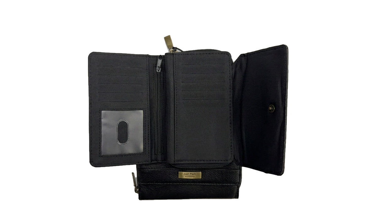 Fully open trifold interior