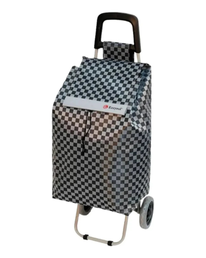 Ezzyrol shopping trolley, folded upright