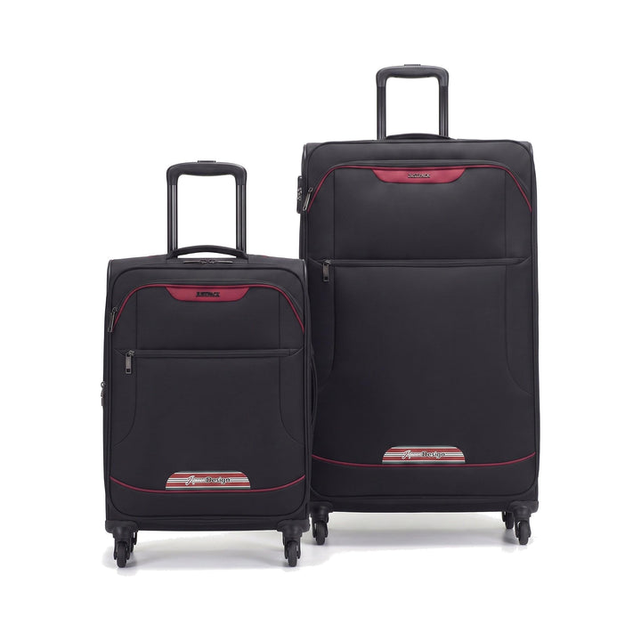 Kite soft shell luggage set of 2 in Black: 18 inch underseat and 28 inch