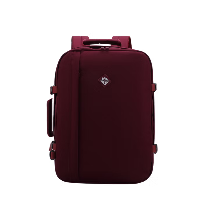 JustPack classic Backpack/ laptop bag/ school Backpack / Travel cabin and underseat Bag, in red, Cabin inch
