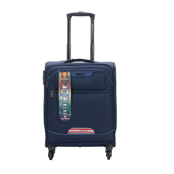Justpack Lightweight luggage 4 Wheels Spinner Soft suitcase Red, in blue, CABIN SIZE 20'' inch