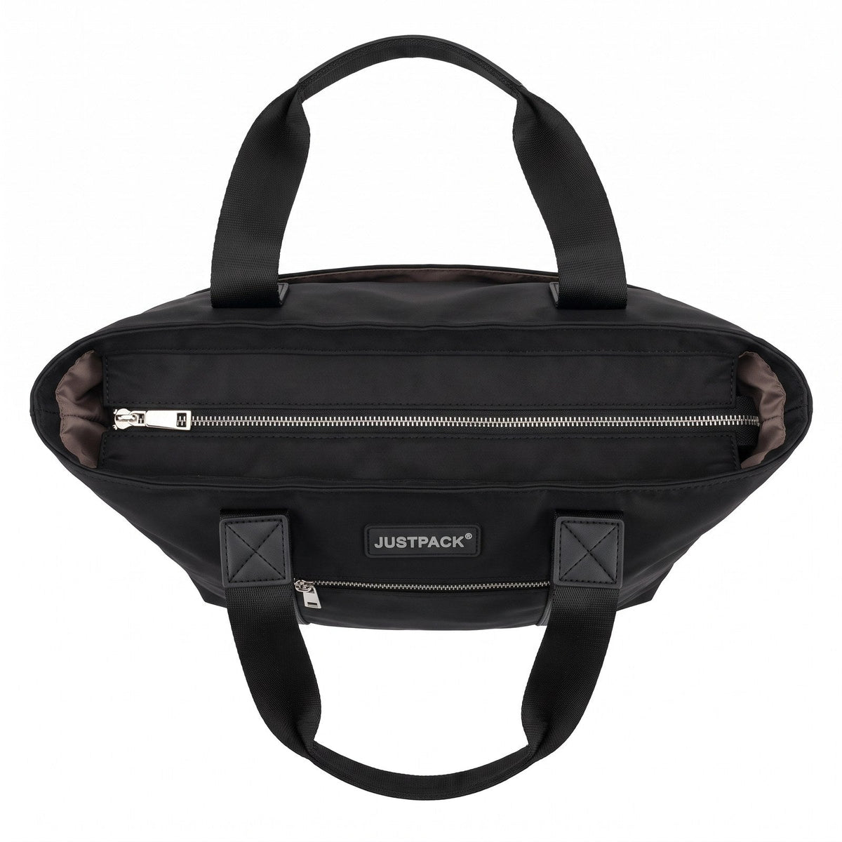 JUSTPACK Market shopper tote, top down view