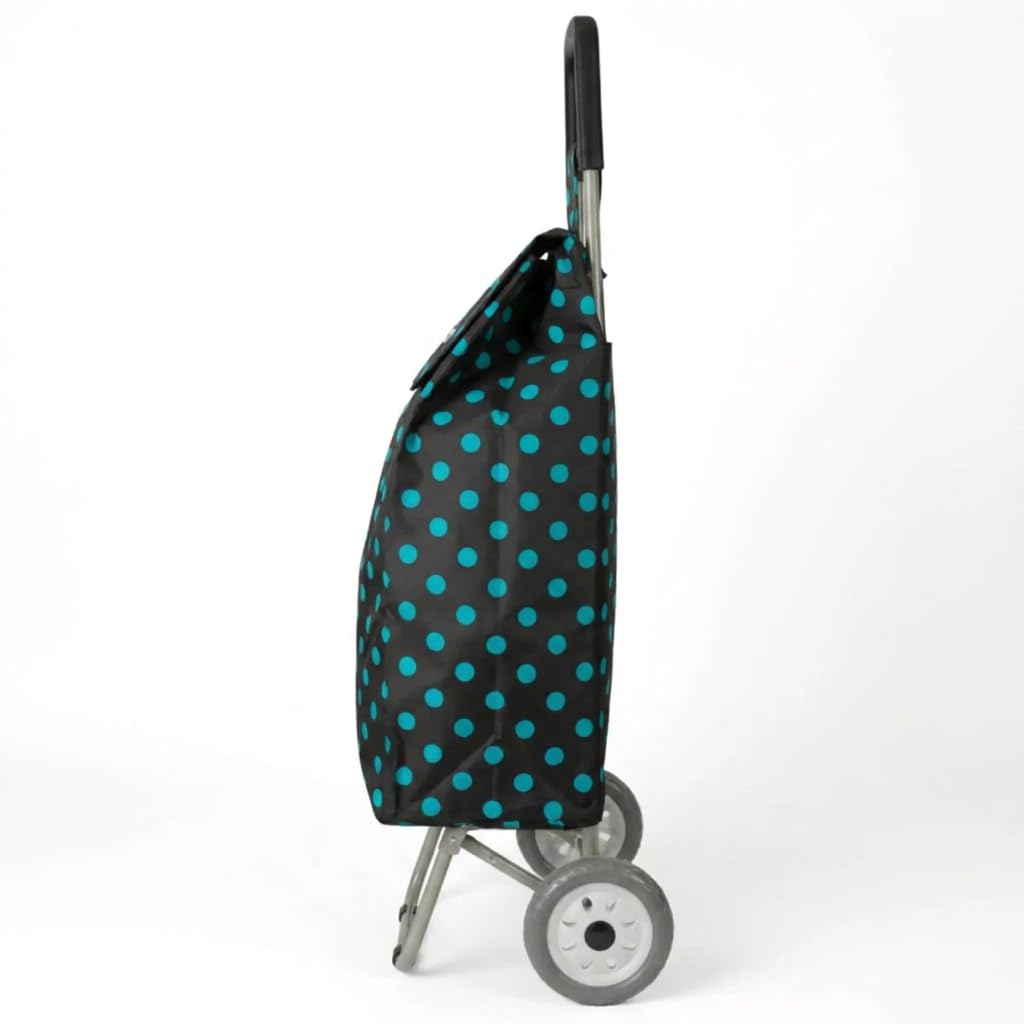 Ezzyrol 45L Heavy-Duty Folding Shopping Trolley in Black