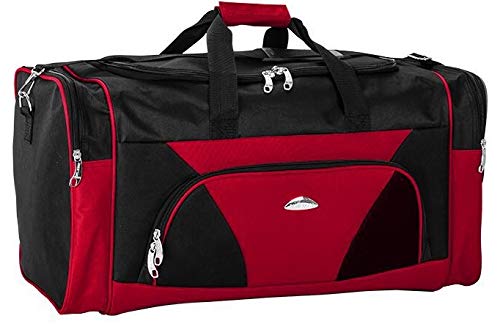 Ezzyrol Holdall Duffel Bag in Black n Red