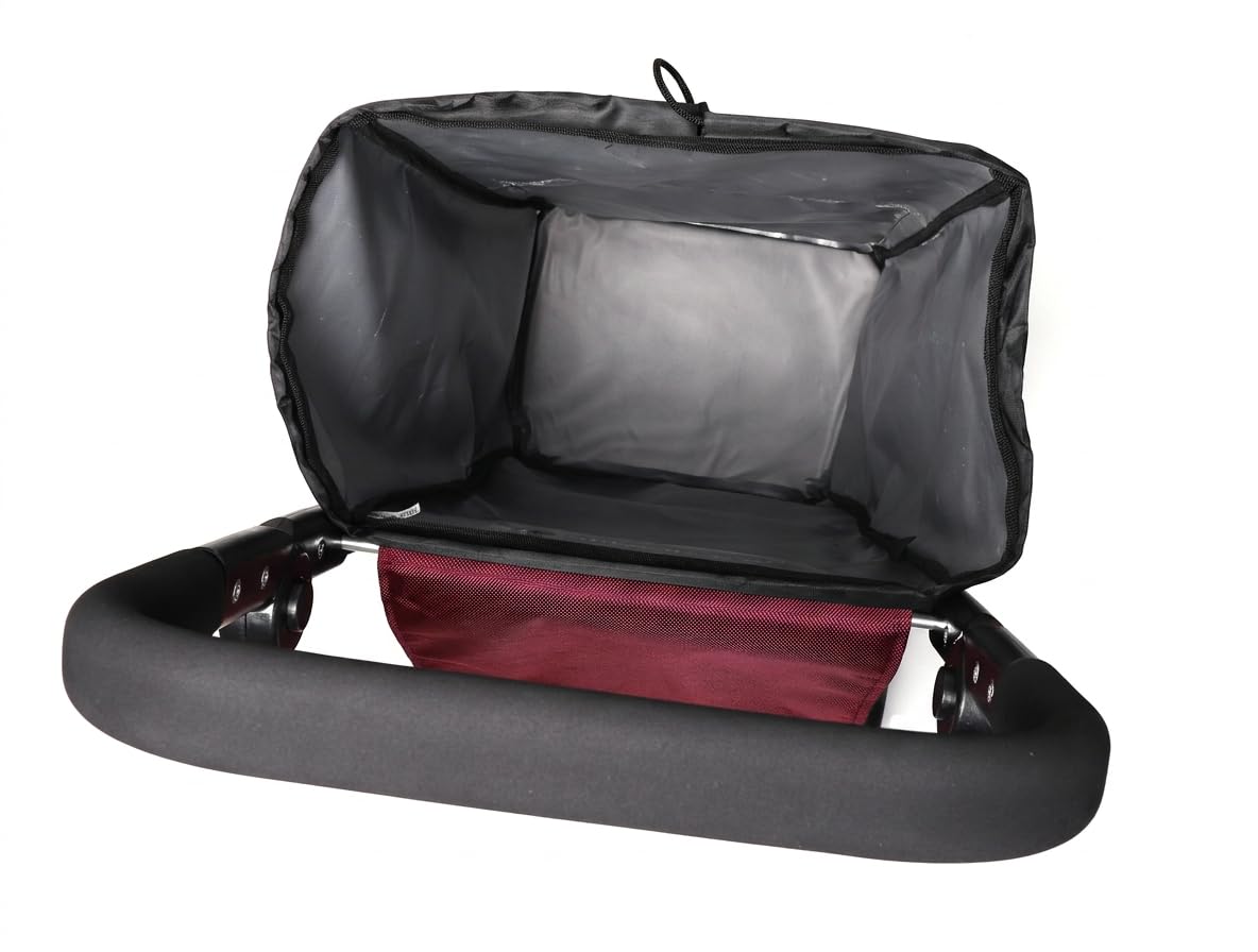 Ezzyrol 50L Folding Shopping Trolley in Burgundy