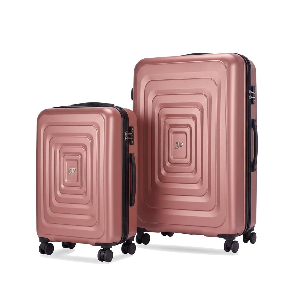 JustPack 8888 Squares ABS Hard Shell Suitcase & Nesting Sets in Rose Gold