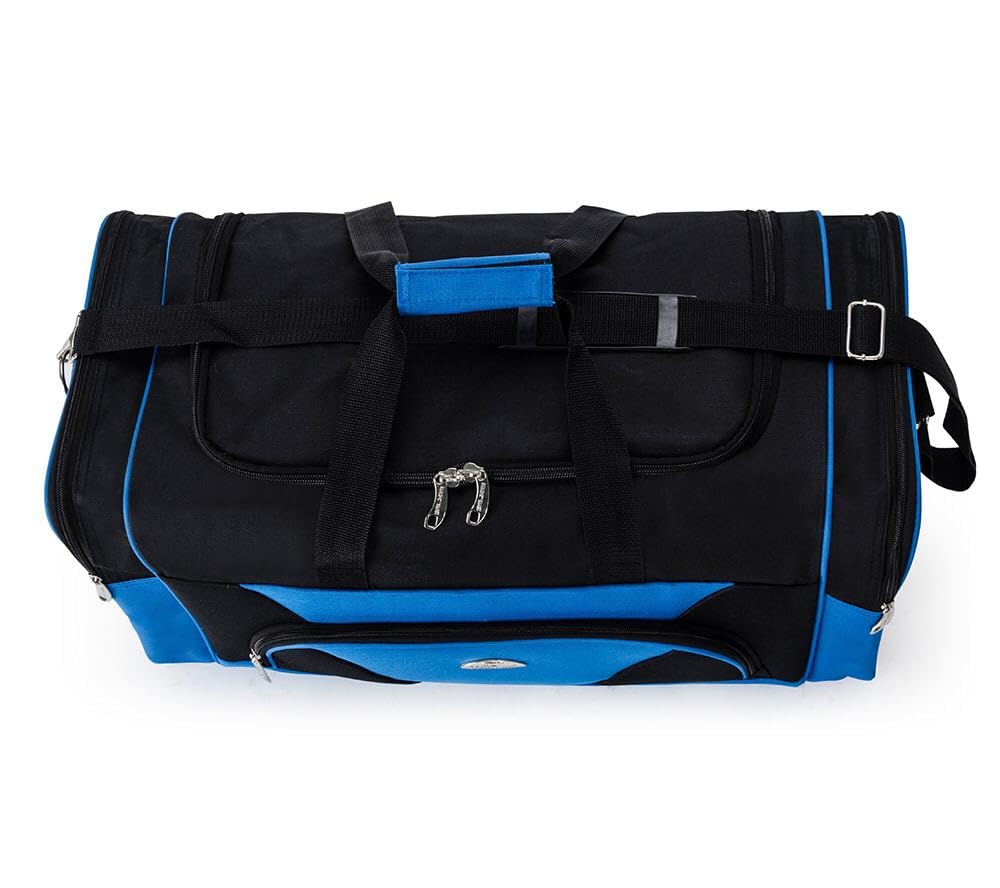 Ezzyrol Holdall Duffel Bag in Black n Blue
