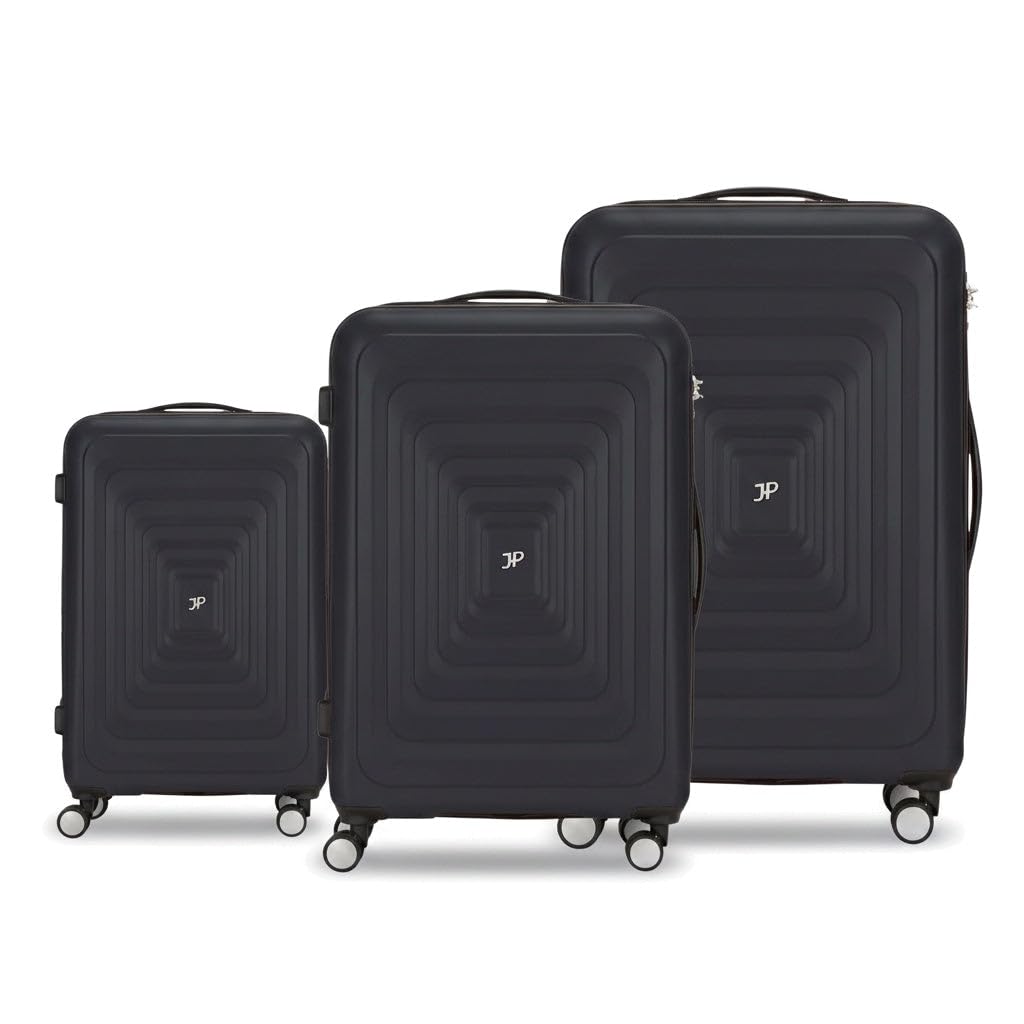 JustPack 8888 Squares ABS Hard Shell Suitcase & Nesting Sets in Black