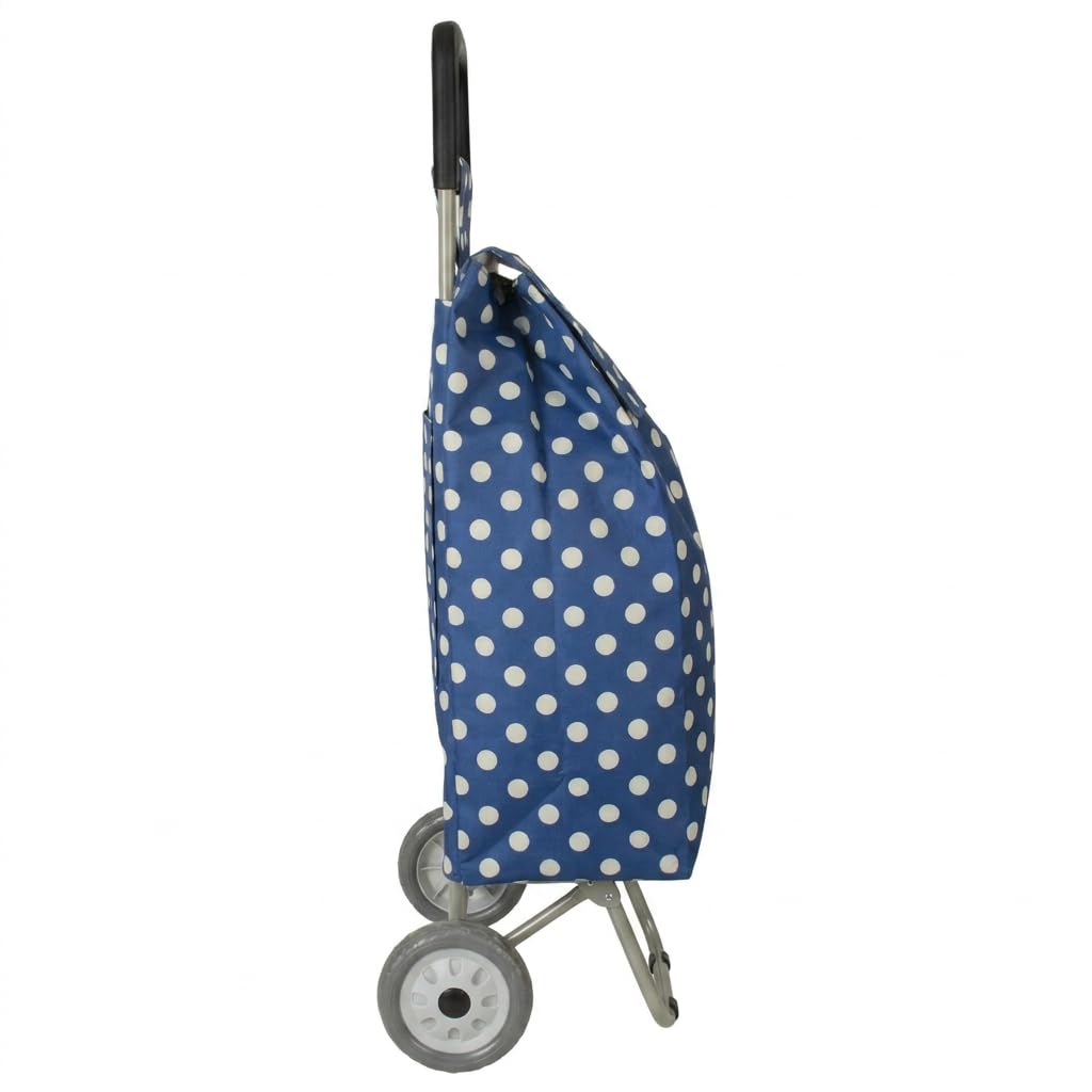Ezzyrol 45L Heavy-Duty Folding Shopping Trolley in Blue