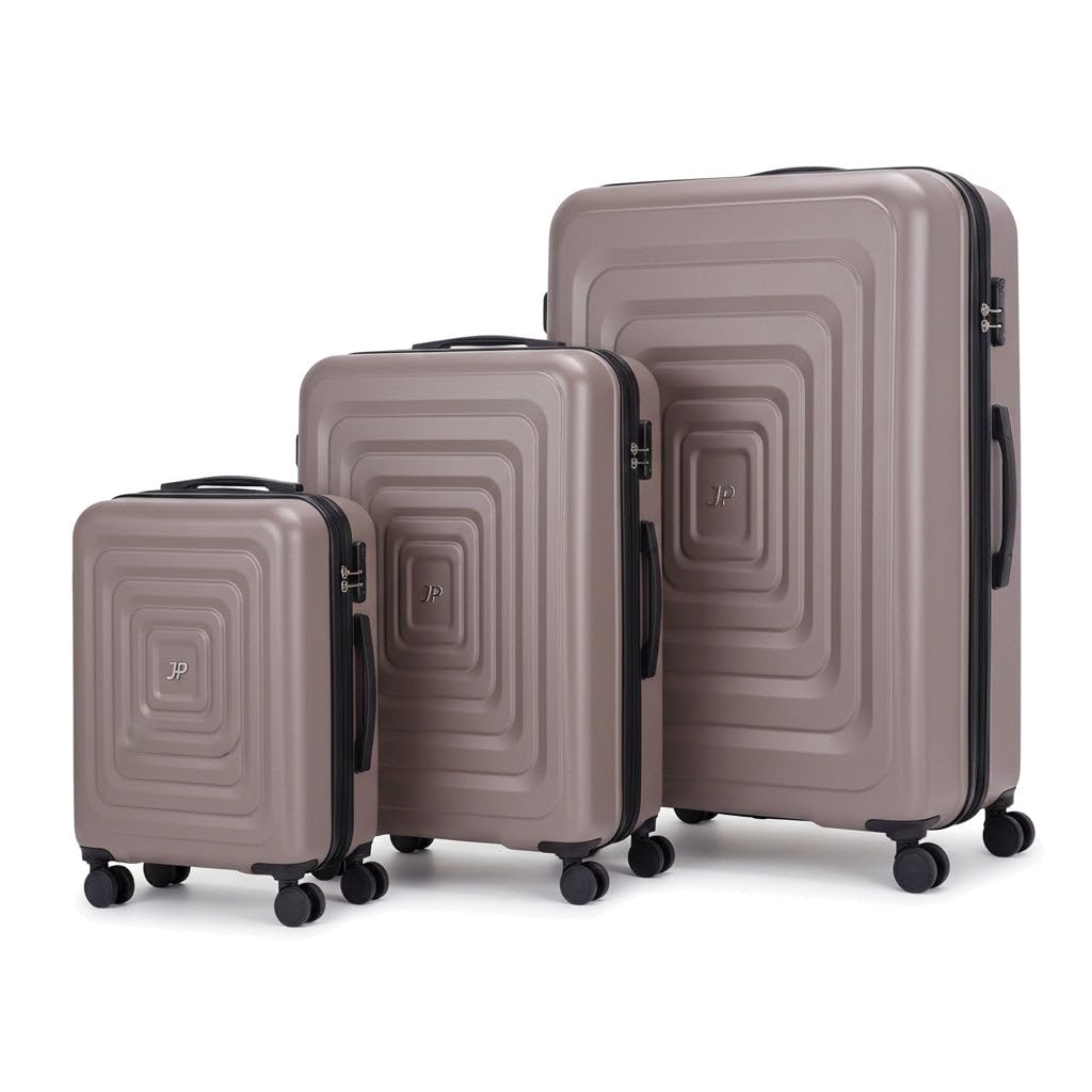 JustPack 8888 Squares ABS Hard Shell Suitcase & Nesting Sets in Khaki