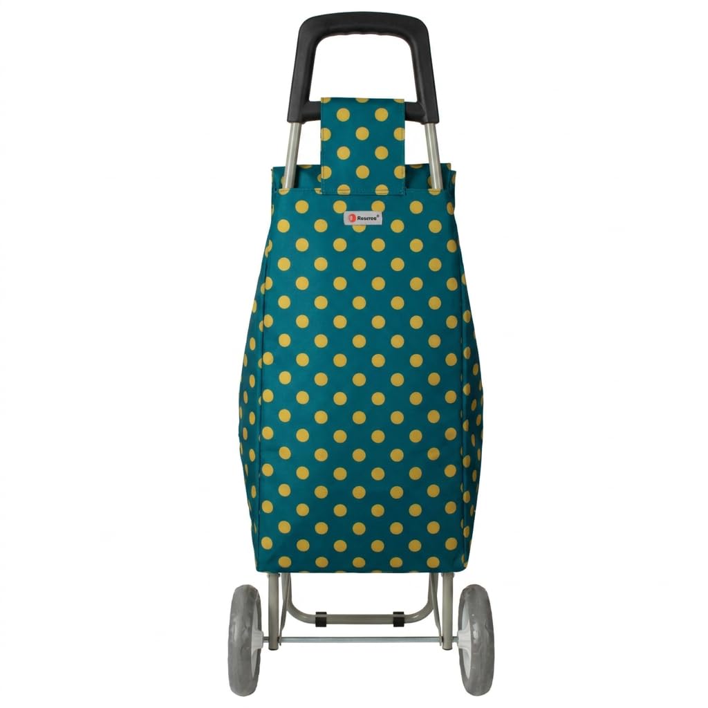 Ezzyrol 45L Heavy-Duty Folding Shopping Trolley in Blue Grey
