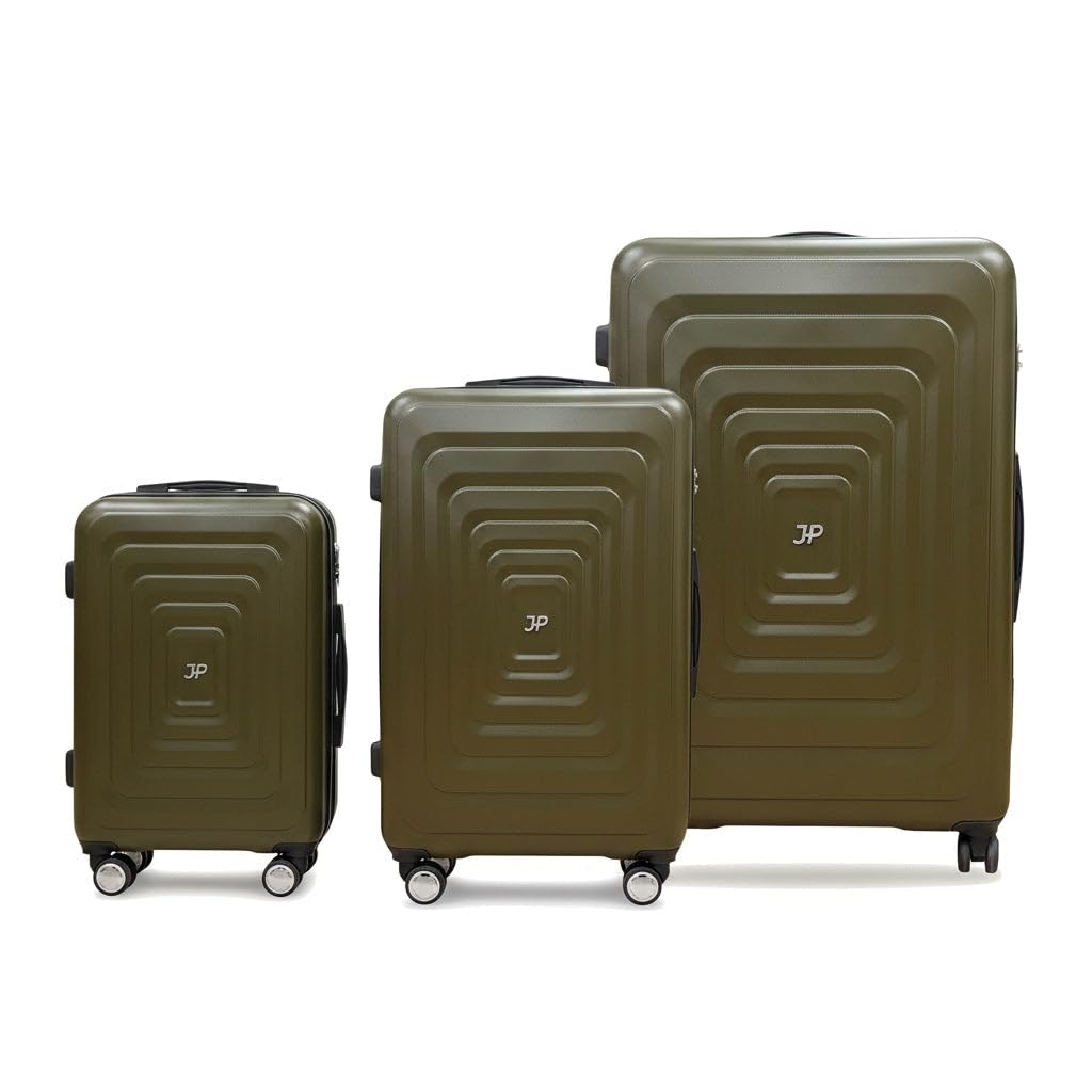 JustPack 8888 Squares ABS Hard Shell Suitcase & Nesting Sets in Green