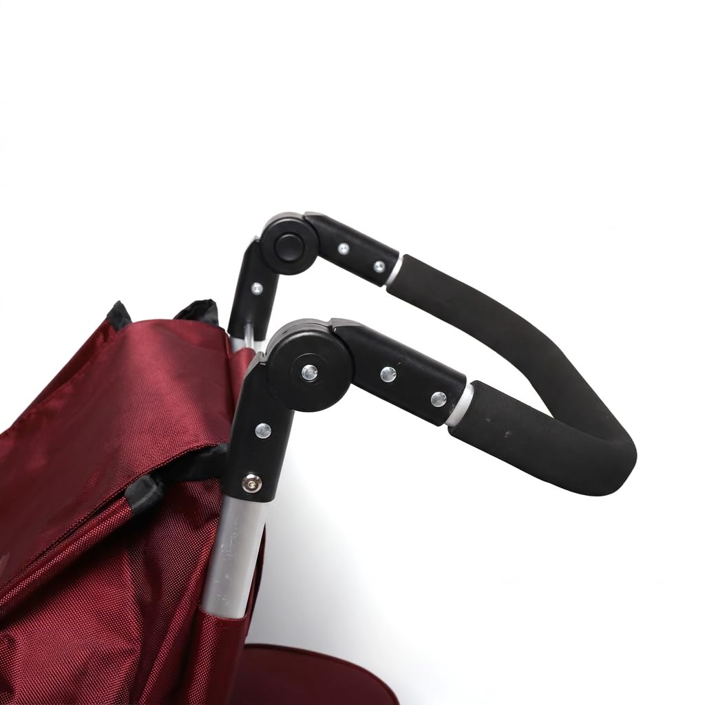 Ezzyrol 50L Folding Shopping Trolley in Burgundy