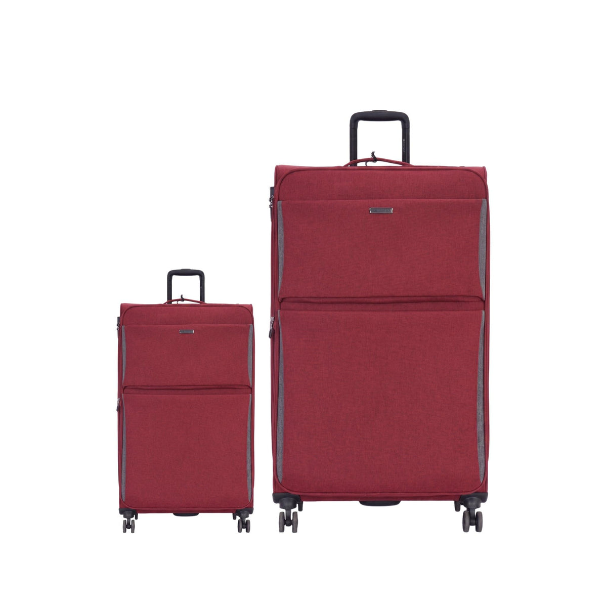 Grant Tailored Soft Shell Luggage Set with TSA Locks in Burgundy, Set of 2, 20 and 32 Inch