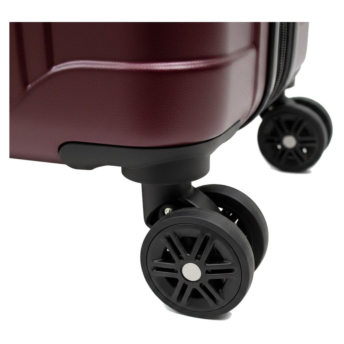 Ezzyrol Flint Ribbed Hard Shell Suitcase in Burgundy