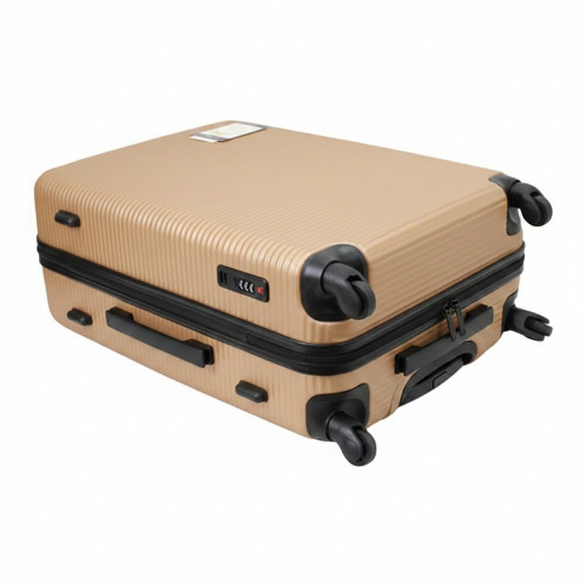 Ezzyrol 8440 ABS Hard Shell Luggage Set of 5 in Beige, Set of 4, 20 26 28 and 32 Inch