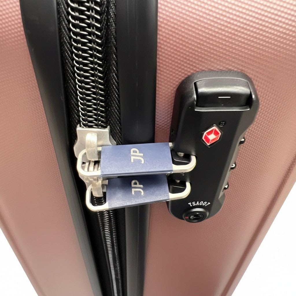 JustPack 8888 Squares ABS Hard Shell Suitcase & Nesting Sets in Rose Gold
