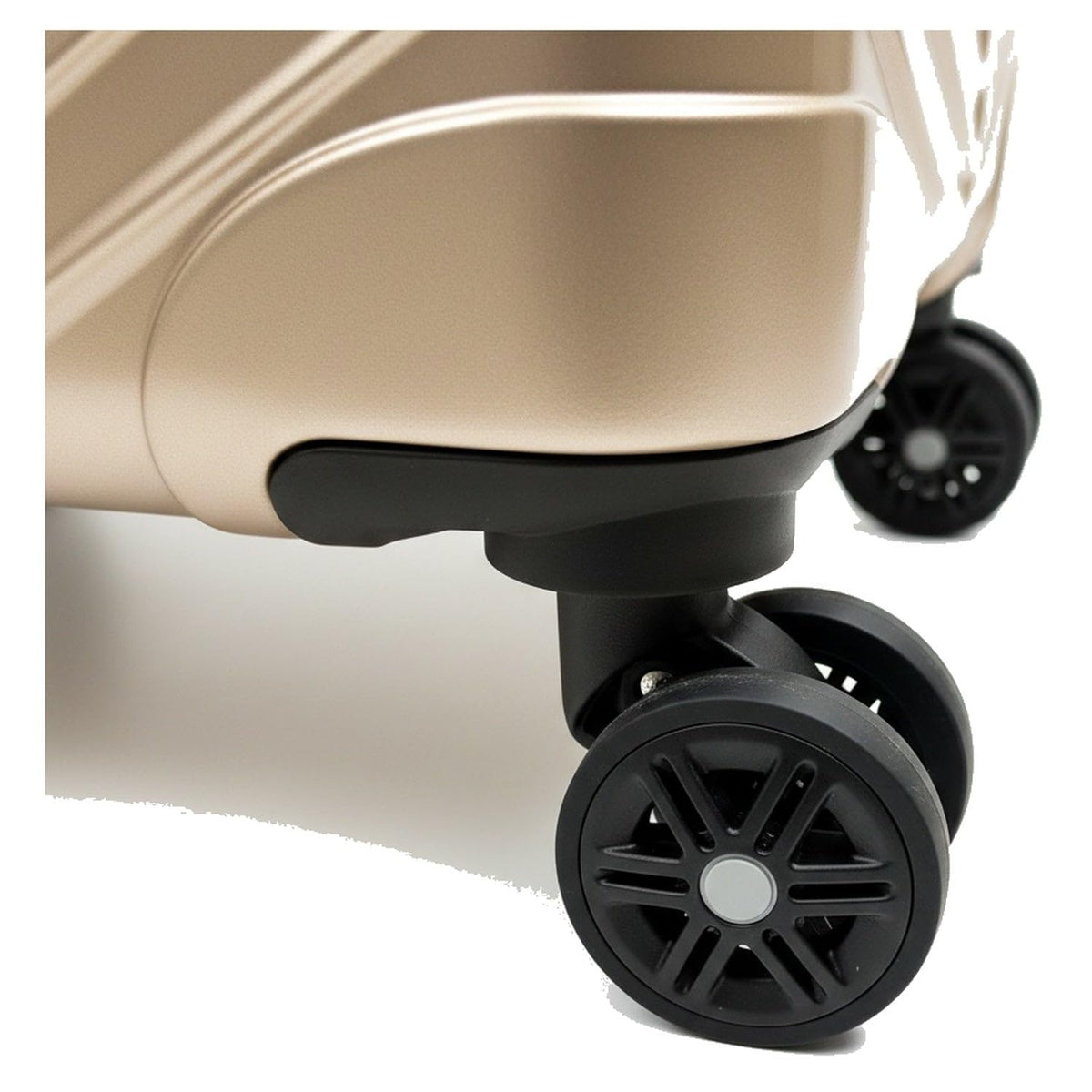 Ezzyrol Flint Ribbed Hard Shell Suitcase in Champagne