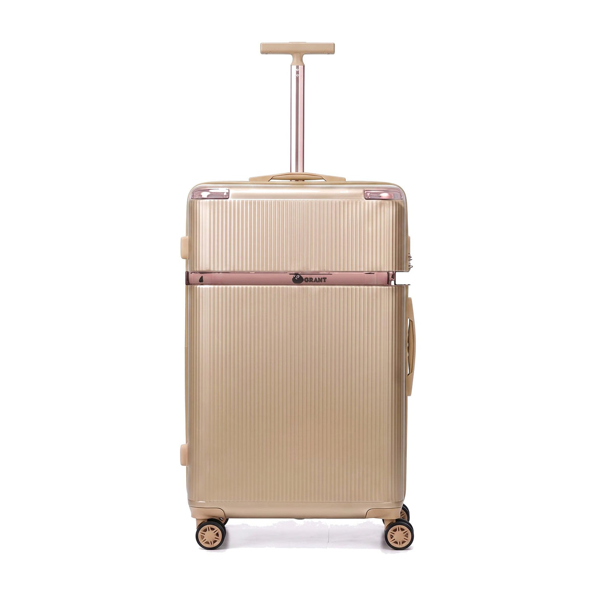 GRANT Fluted Hard Shell Suitcase Set in Rose Gold