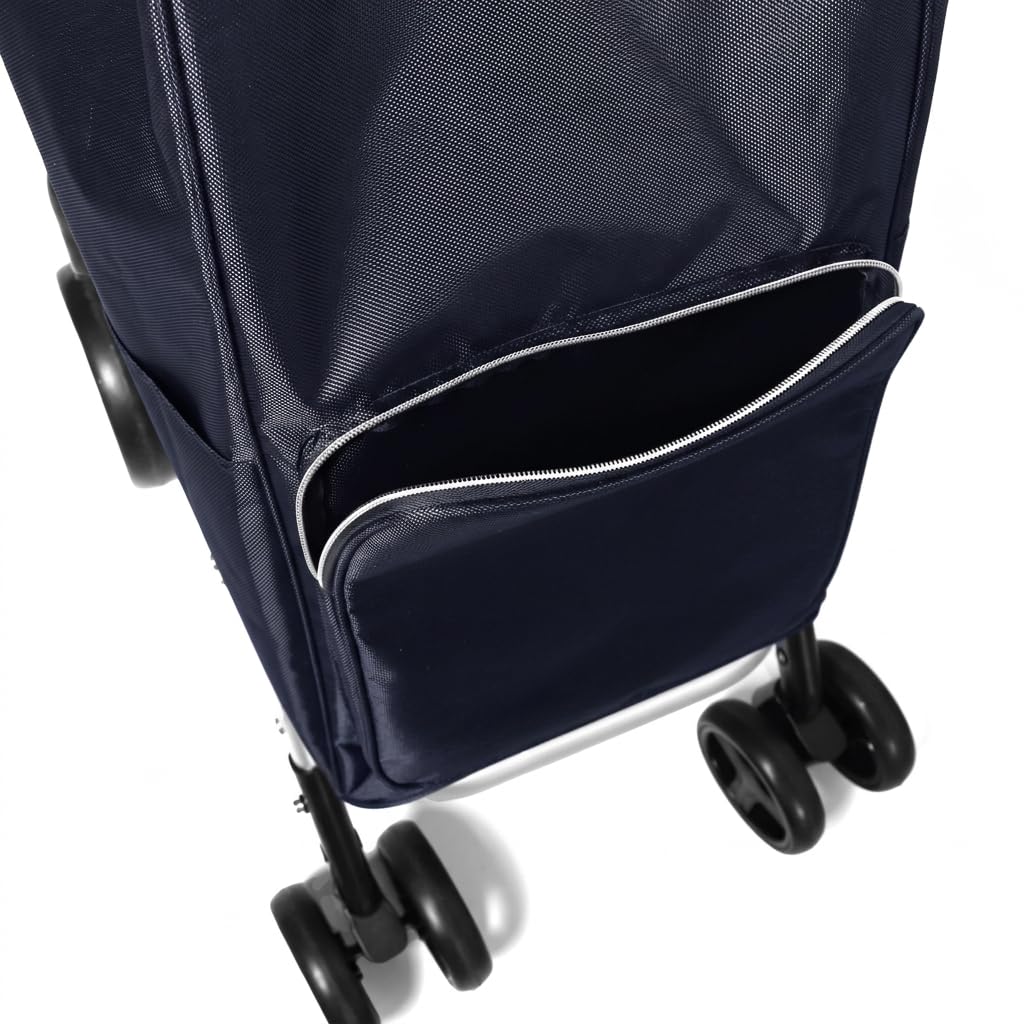 Ezzyrol 50L Folding Shopping Trolley in Navy