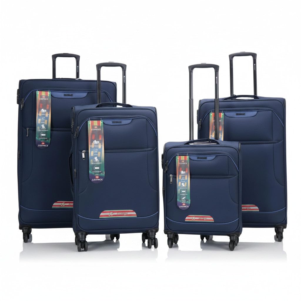 Justpack Kite Soft Shell Luggage Set in Navy