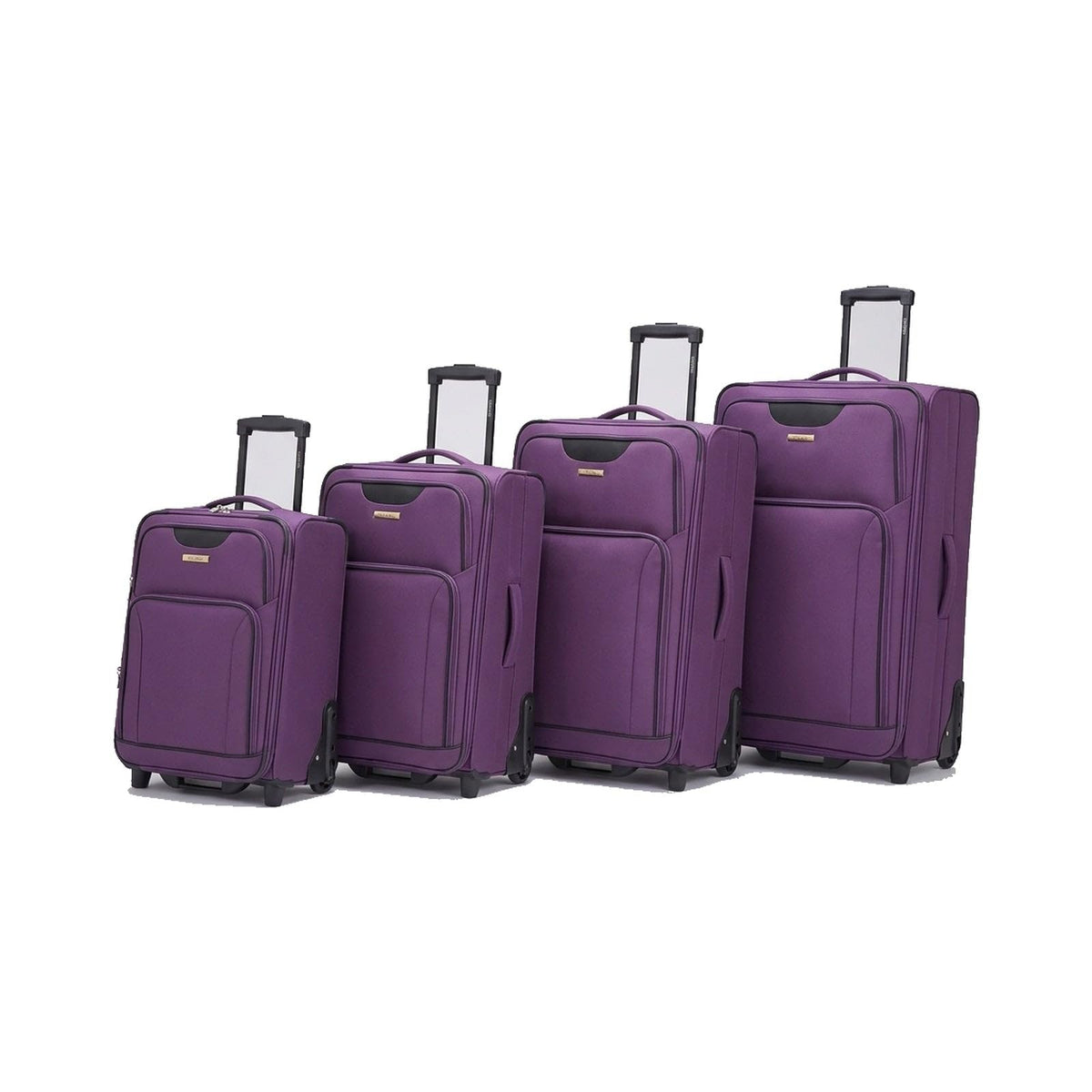 Ezzyrol Inline Expandable Luggage Set in Plum, Set of 4