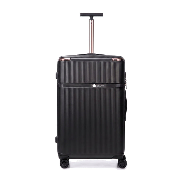 GRANT Fluted Hard Shell Suitcase in Black