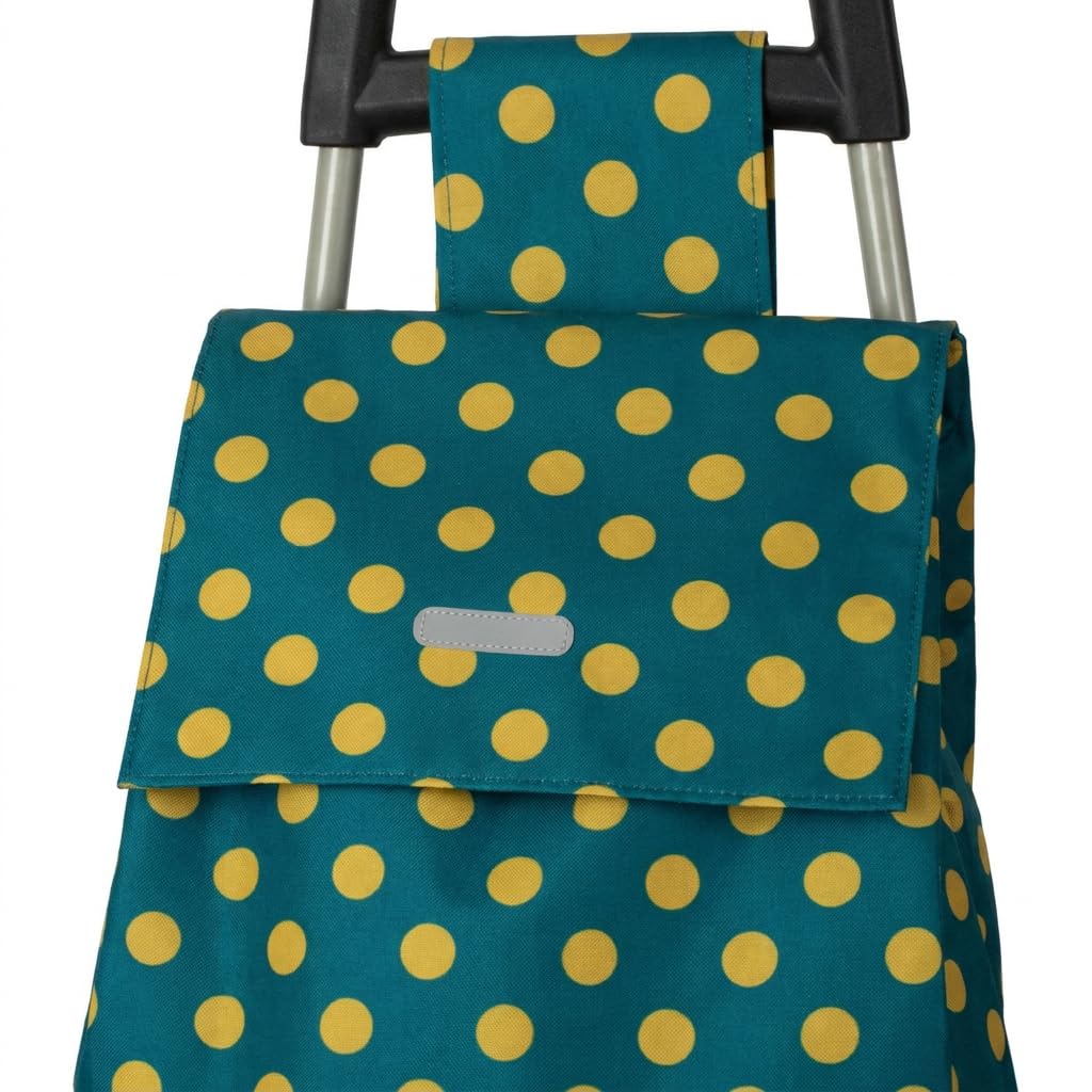 Ezzyrol 45L Heavy-Duty Folding Shopping Trolley in Blue Grey