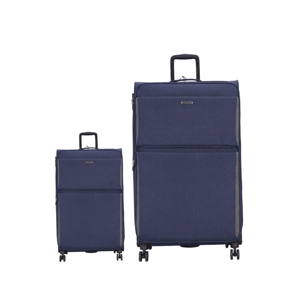 Grant Tailored Soft Shell Luggage Set with TSA Locks in Navy, Set of 2, 20 and 32 Inch