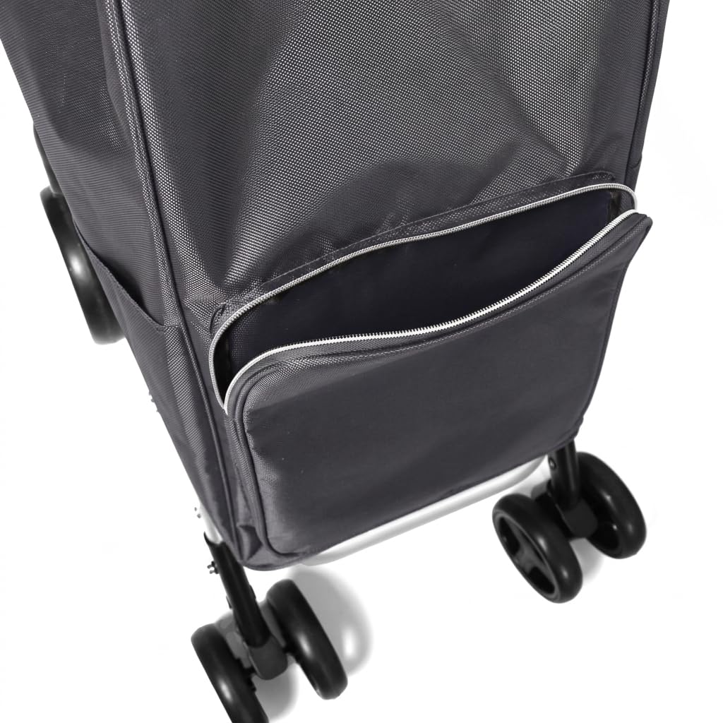 Ezzyrol 50L Folding Shopping Trolley in Grey