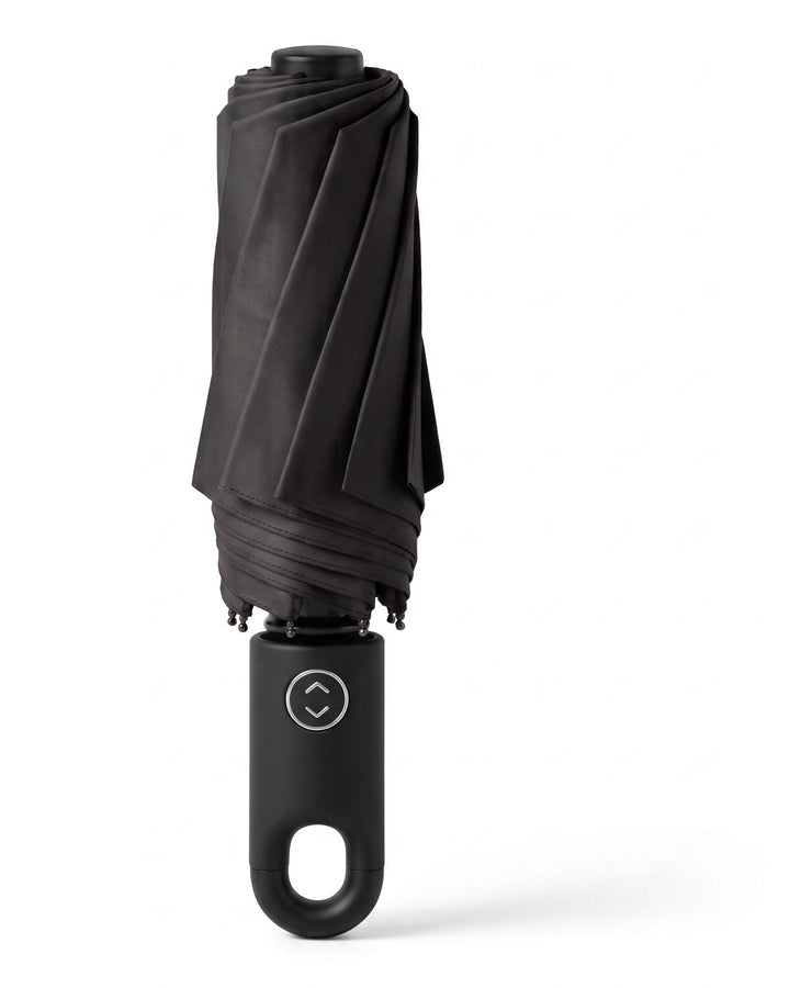 Ezzyrol Snaphook Compact Travel Umbrella - Automatic One-Button Open & Close in Black