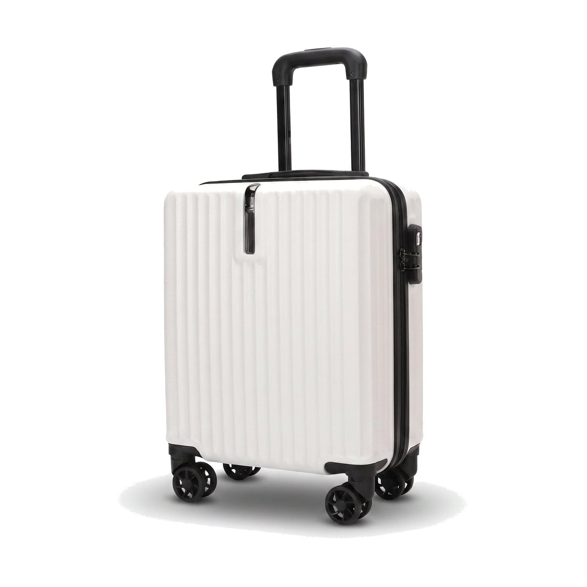 Justpack Lattice Hard Shell Underseat and Cabin Suitcase in White