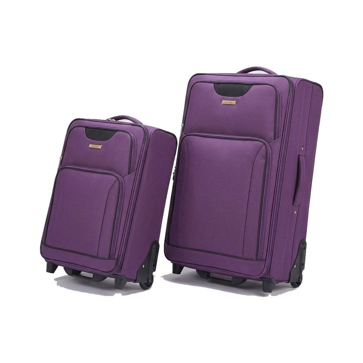 Ezzyrol Inline Expandable Luggage Set in Plum, Set of 2
