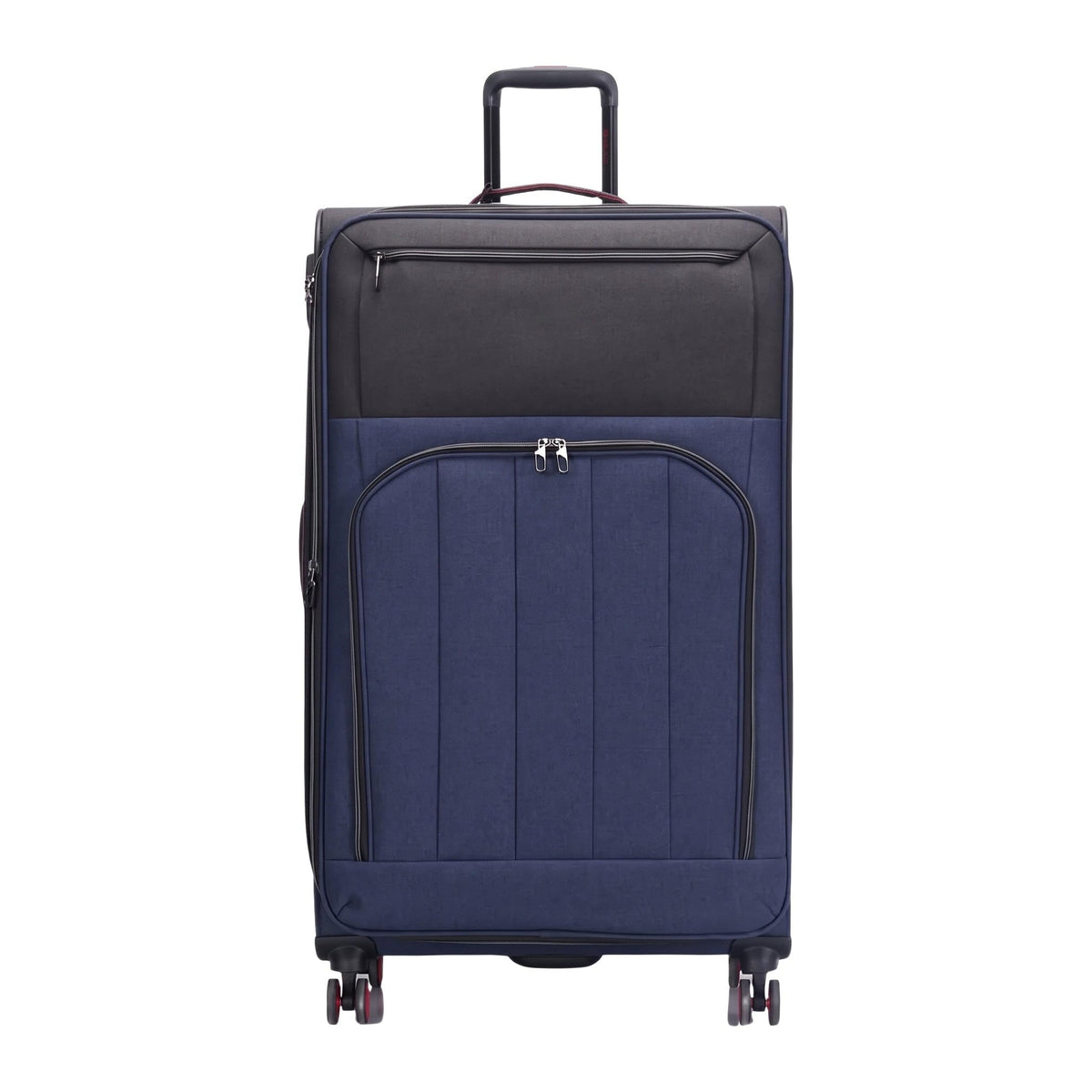 Grant Poplin Soft Shell Expandable Suitcase in Navy