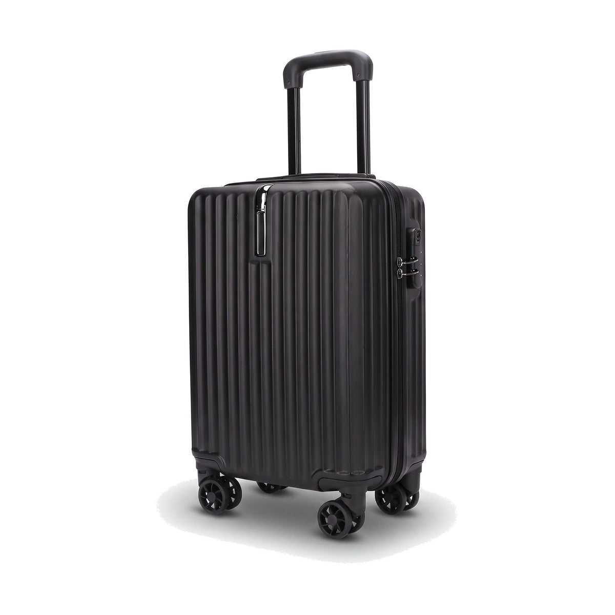 Justpack Lattice Hard Shell Underseat and Cabin Suitcase in Black