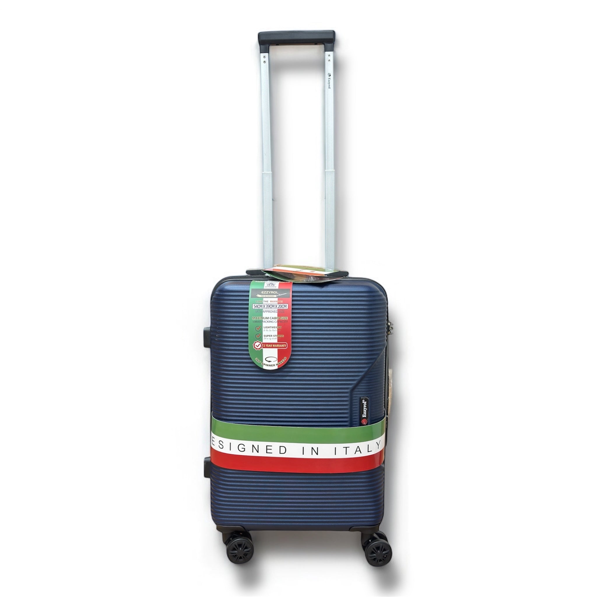 Hard Shell Cabin luggage Lightweight suitcase 54x39x20 cm carry on approved, in blue, 20"  Cabin