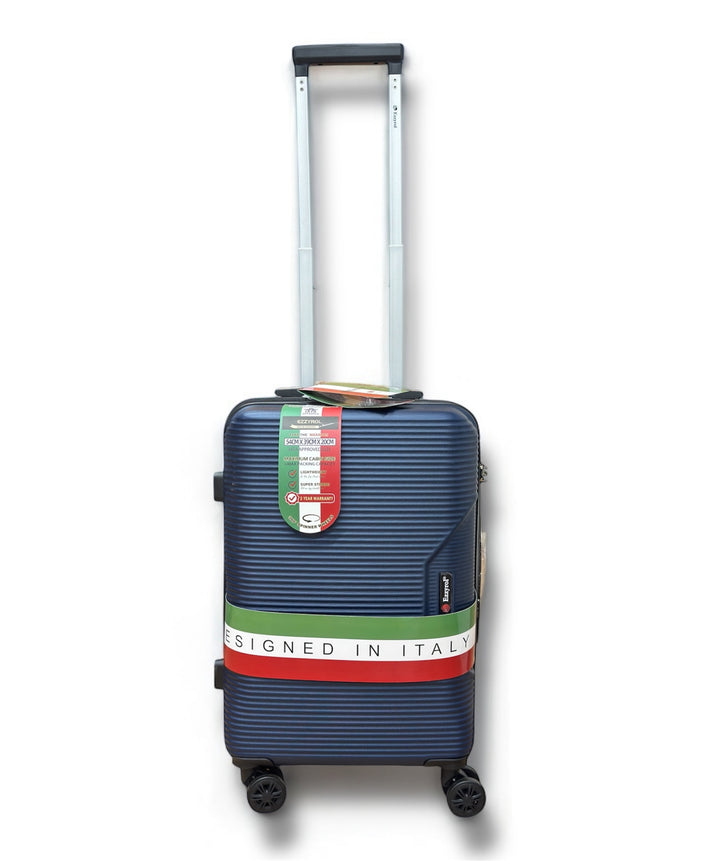 Hard Shell Cabin luggage Lightweight suitcase 54x39x20 cm carry on approved, in blue, 20" Cabin