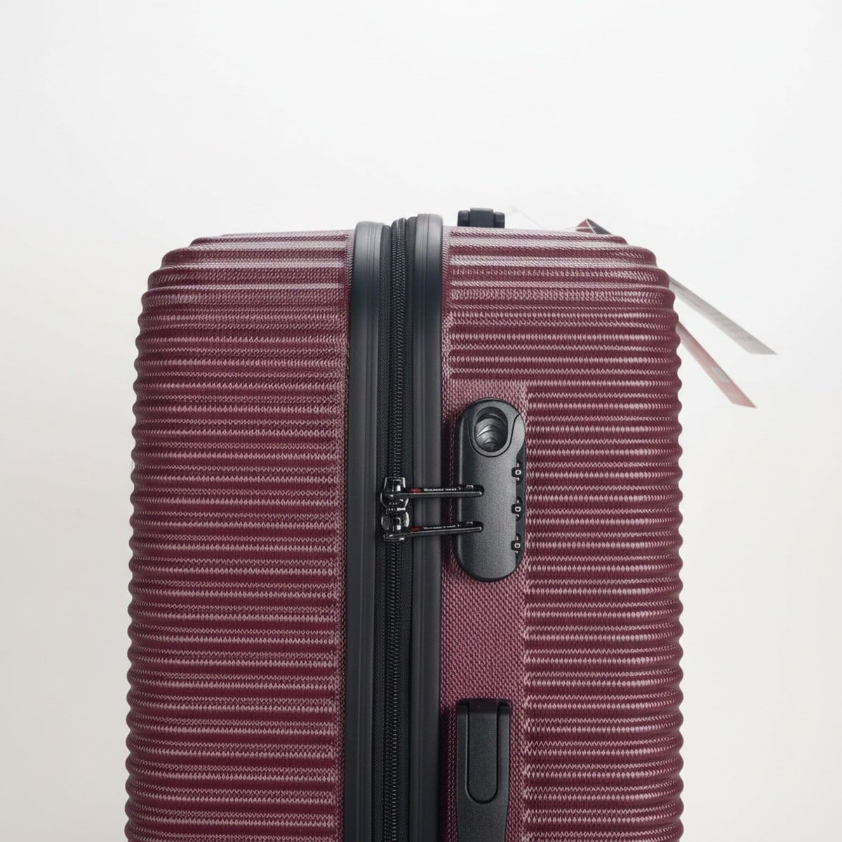 Ezzyrol 8440 ABS Hard Shell Luggage Set of 5 in Burgundy, Set of 3, 20 26 and 28 Inch