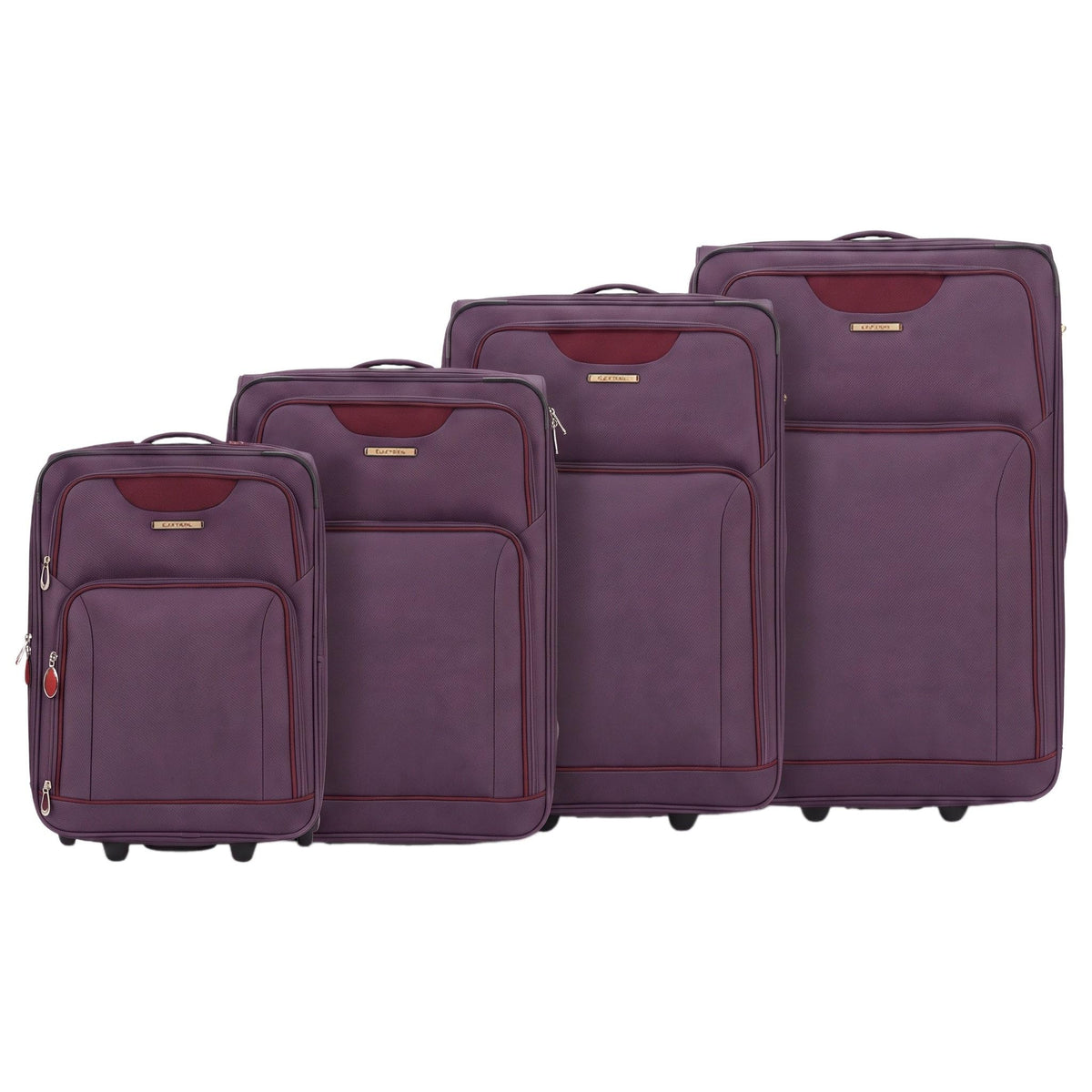 Ezzyrol Inline Lightweight Expandable Suitcase in Plum