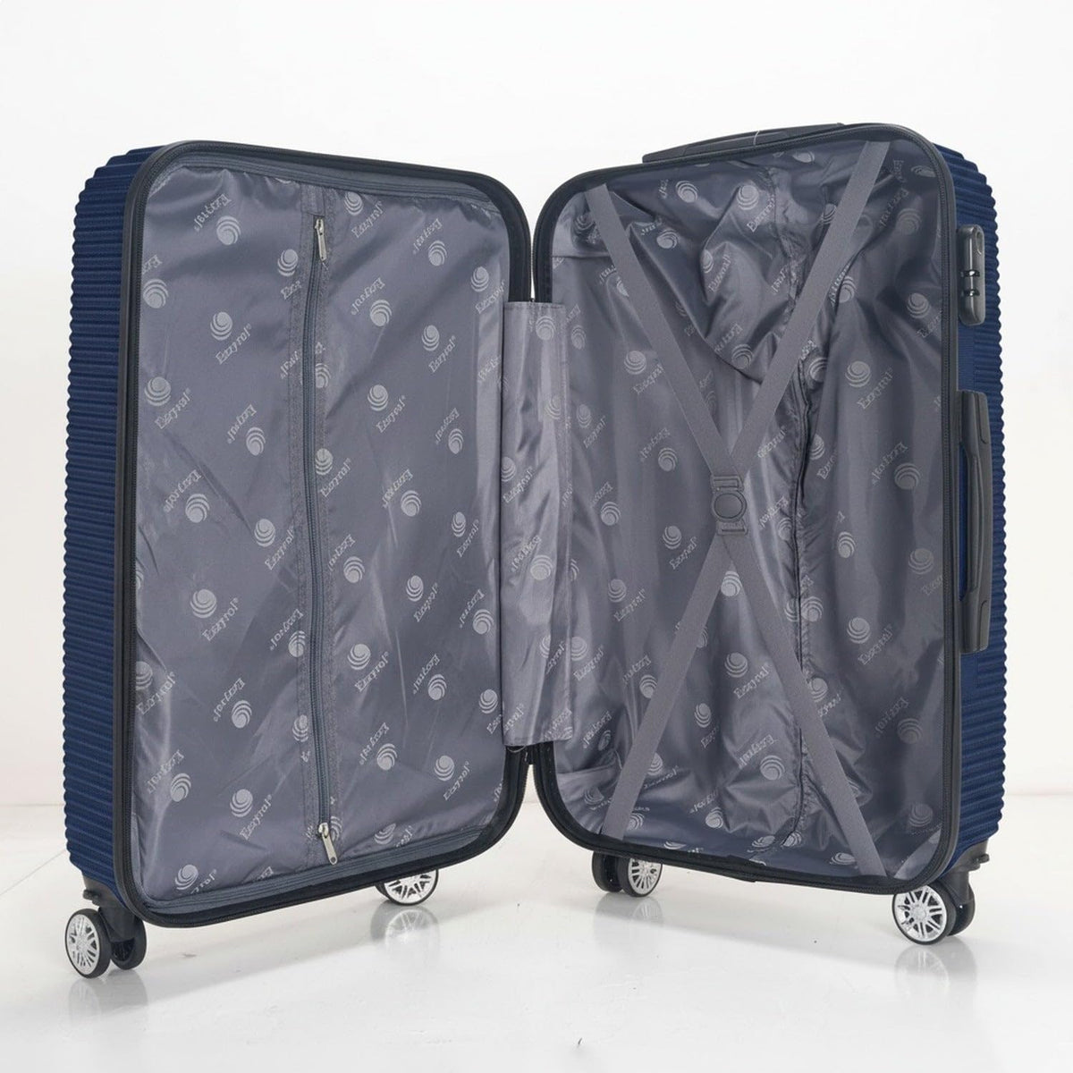 Ezzyrol 8440 ABS Hard Shell Luggage Set of 5 in Blue