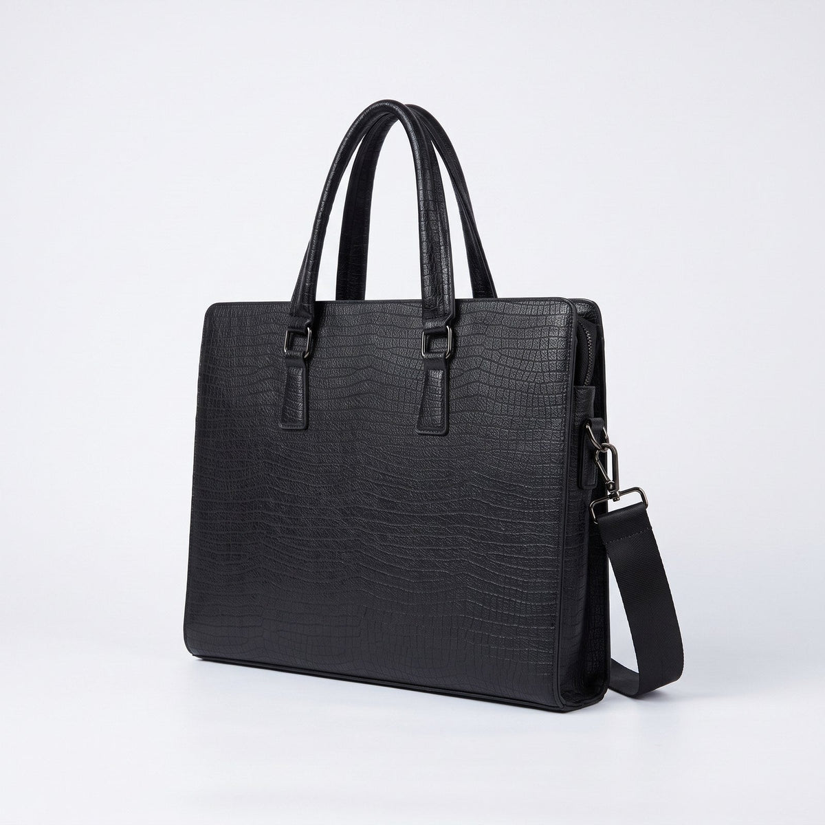 JUSTPACK Basalt briefcase, front 3 4 view