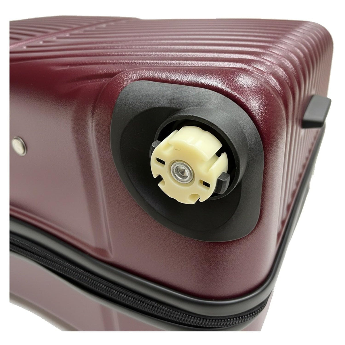 Ezzyrol Flint Ribbed Hard Shell Suitcase in Burgundy
