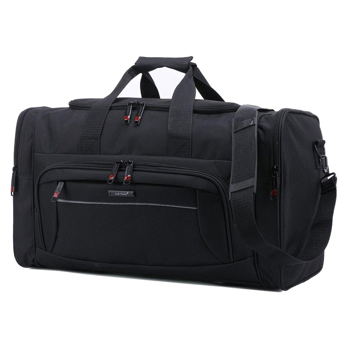 JUSTPACK Travel Duffel Bag - Holdall with Tablet & Wet Pockets in Black