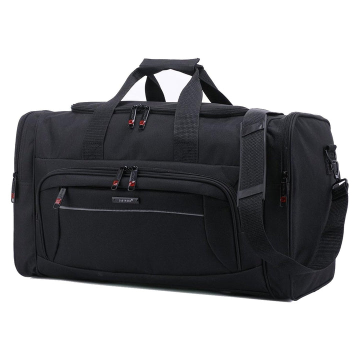 JUSTPACK Travel Duffel Bag - Holdall with Tablet & Wet Pockets in Black