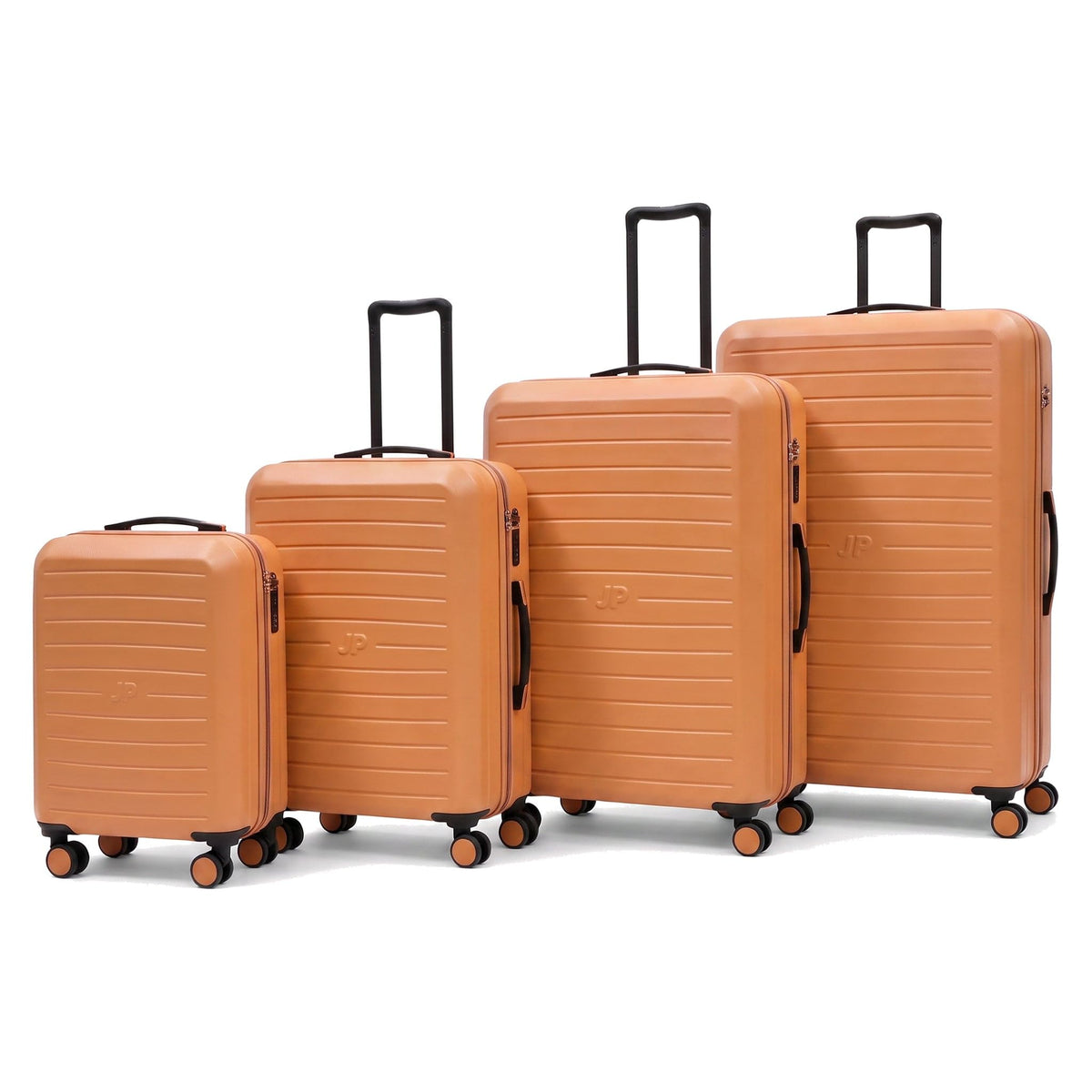 JustPack 8889 Curve Hard Shell Suitcase - Lightweight ABS Cabin Luggage & 4-Piece Set in Orange